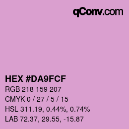 Color code: HEX #DA9FCF | qconv.com