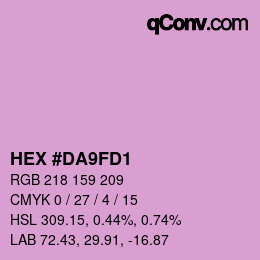 Color code: HEX #DA9FD1 | qconv.com