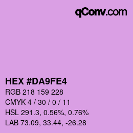 Color code: HEX #DA9FE4 | qconv.com