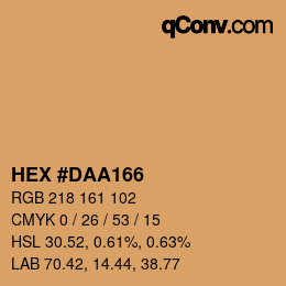 カラーコード: HEX #DAA166 | qconv.com