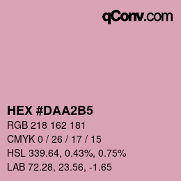 カラーコード: HEX #DAA2B5 | qconv.com