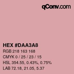 カラーコード: HEX #DAA3A8 | qconv.com