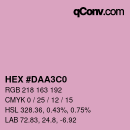 Color code: HEX #DAA3C0 | qconv.com