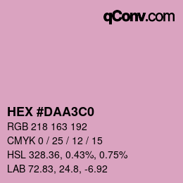 カラーコード: HEX #DAA3C0 | qconv.com