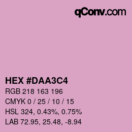 Color code: HEX #DAA3C4 | qconv.com