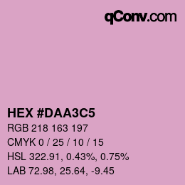 Color code: HEX #DAA3C5 | qconv.com