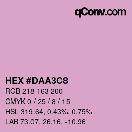 Color code: HEX #DAA3C8 | qconv.com