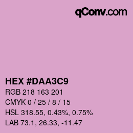 Color code: HEX #DAA3C9 | qconv.com