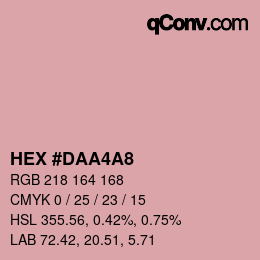 Color code: HEX #DAA4A8 | qconv.com