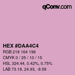 カラーコード: HEX #DAA4C4 | qconv.com