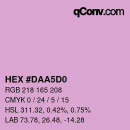 カラーコード: HEX #DAA5D0 | qconv.com