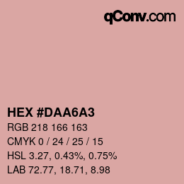 Color code: HEX #DAA6A3 | qconv.com