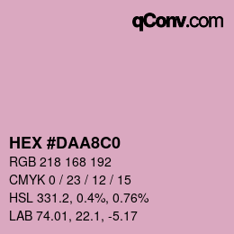 Color code: HEX #DAA8C0 | qconv.com