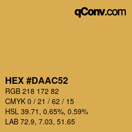 Color code: HEX #DAAC52 | qconv.com