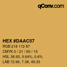 Color code: HEX #DAAC57 | qconv.com