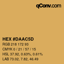 颜色代码: HEX #DAAC5D | qconv.com