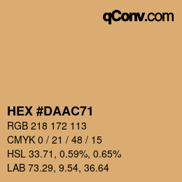 Color code: HEX #DAAC71 | qconv.com