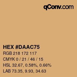 Color code: HEX #DAAC75 | qconv.com