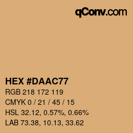 颜色代码: HEX #DAAC77 | qconv.com