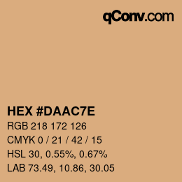 カラーコード: HEX #DAAC7E | qconv.com