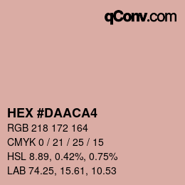 カラーコード: HEX #DAACA4 | qconv.com