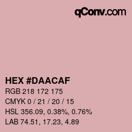 Color code: HEX #DAACAF | qconv.com