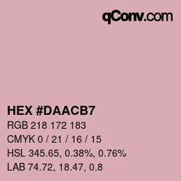 Color code: HEX #DAACB7 | qconv.com