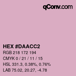 カラーコード: HEX #DAACC2 | qconv.com