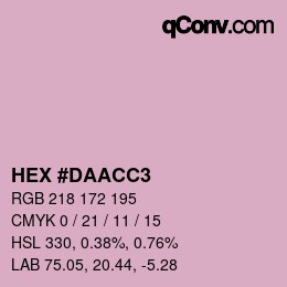 カラーコード: HEX #DAACC3 | qconv.com