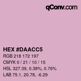 Color code: HEX #DAACC5 | qconv.com