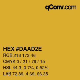 Farbcode: HEX #DAAD2E | qconv.com