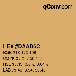 颜色代码: HEX #DAAD6C | qconv.com
