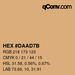 カラーコード: HEX #DAAD7B | qconv.com