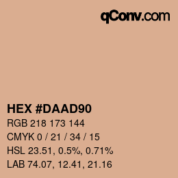 カラーコード: HEX #DAAD90 | qconv.com