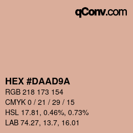 カラーコード: HEX #DAAD9A | qconv.com