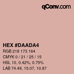 Color code: HEX #DAADA4 | qconv.com