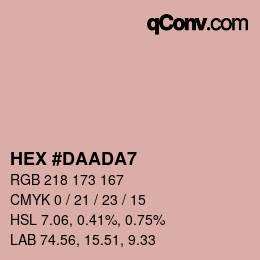 Color code: HEX #DAADA7 | qconv.com