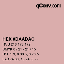 Color code: HEX #DAADAC | qconv.com