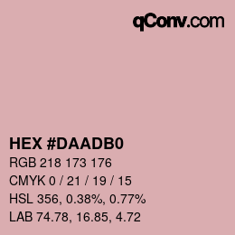 カラーコード: HEX #DAADB0 | qconv.com
