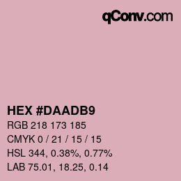 カラーコード: HEX #DAADB9 | qconv.com
