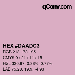 Color code: HEX #DAADC3 | qconv.com