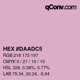 Color code: HEX #DAADC5 | qconv.com