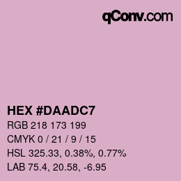 Color code: HEX #DAADC7 | qconv.com