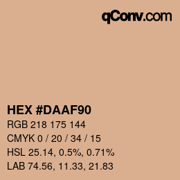 颜色代码: HEX #DAAF90 | qconv.com