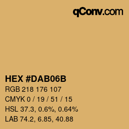 カラーコード: HEX #DAB06B | qconv.com
