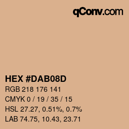 Color code: HEX #DAB08D | qconv.com