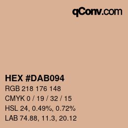 カラーコード: HEX #DAB094 | qconv.com