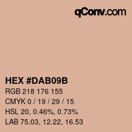 Farbcode: HEX #DAB09B | qconv.com