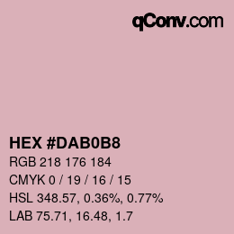 Color code: HEX #DAB0B8 | qconv.com