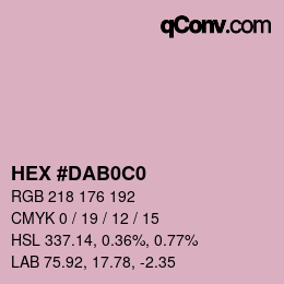 カラーコード: HEX #DAB0C0 | qconv.com